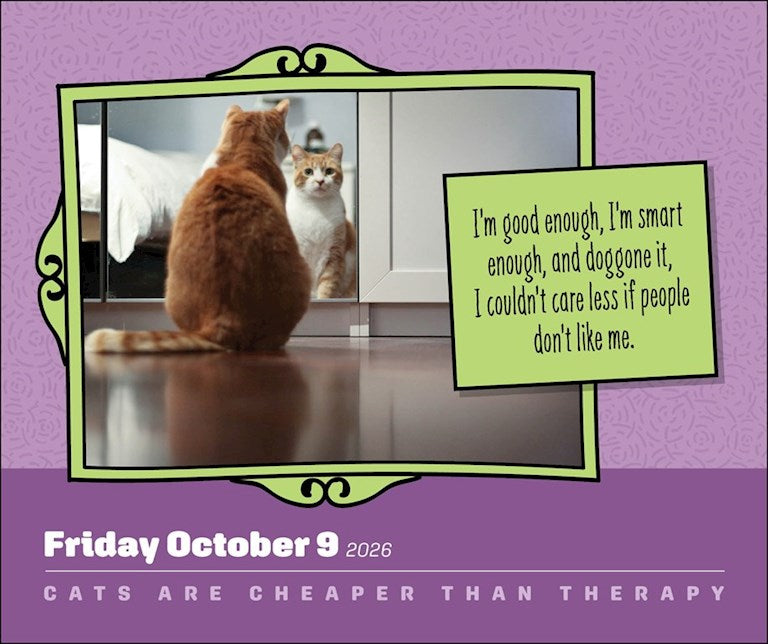 Cats Are Cheaper Than Therapy 2026 Day-to-Day Calendar