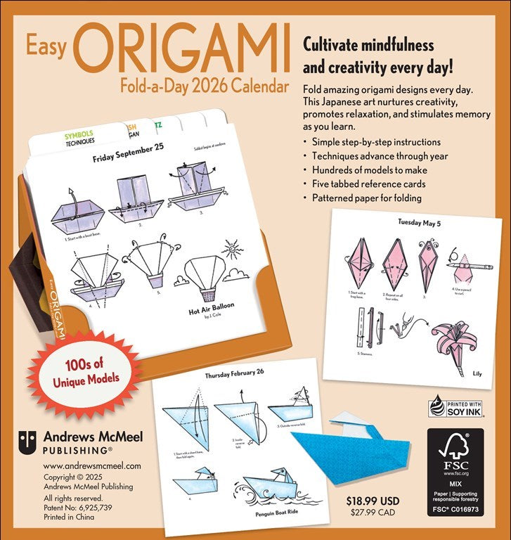 Easy Origami 2026 Fold-a-Day Calendar