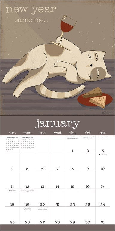 A Year of Snarky Cats 2026 Wall Calendar