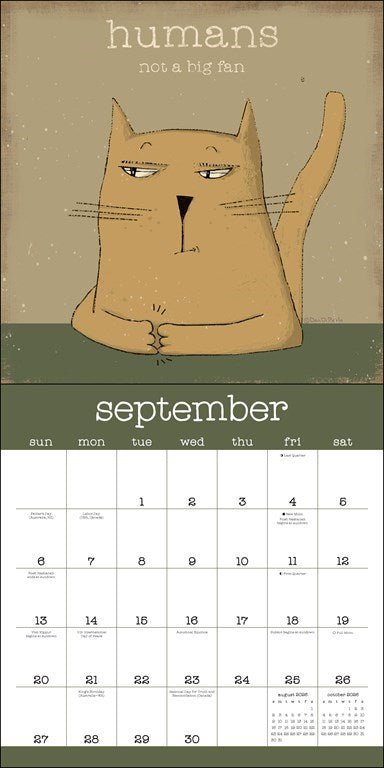 A Year of Snarky Cats 2026 Wall Calendar
