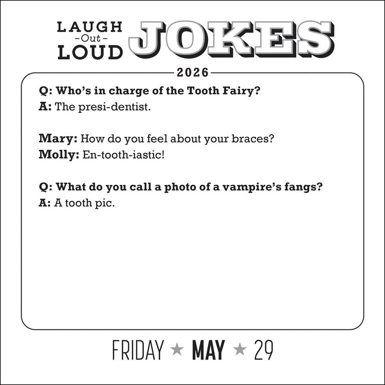 Laugh Out Loud Jokes 2026 Day-to-Day Calendar