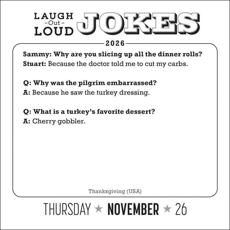 Laugh Out Loud Jokes 2026 Day-to-Day Calendar
