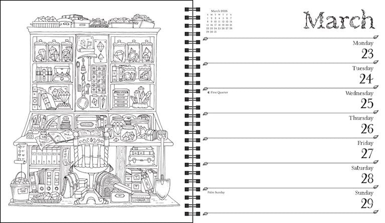 Johanna Basford 2026 Coloring Engagement Calendar