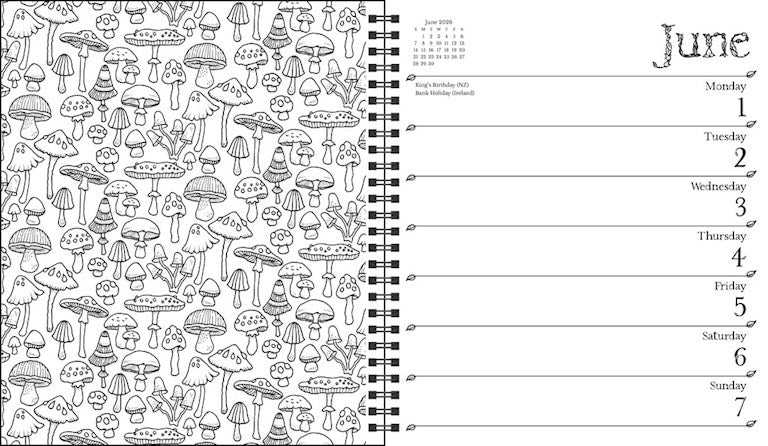 Johanna Basford 2026 Coloring Engagement Calendar