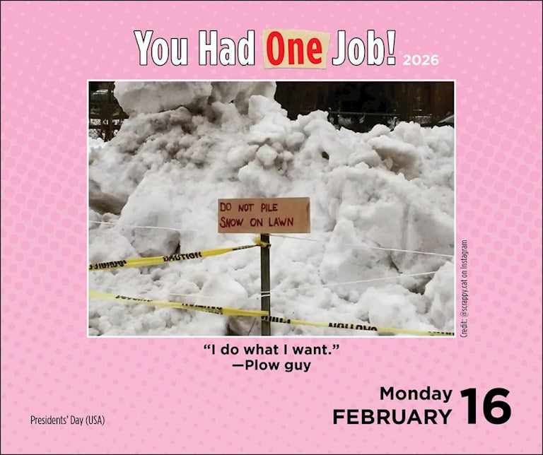 You Had One Job! 2026 Day-to-Day Calendar