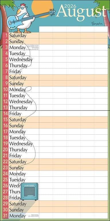 Sandra Boynton's 2026 My Family Calendar