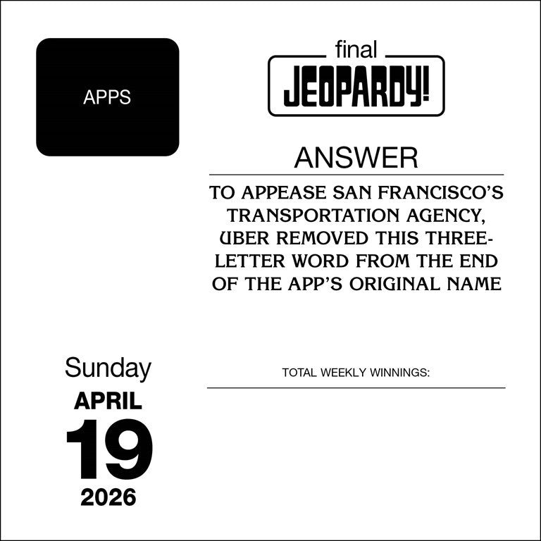 Jeopardy!® 2026 Page-A-Day Calendar