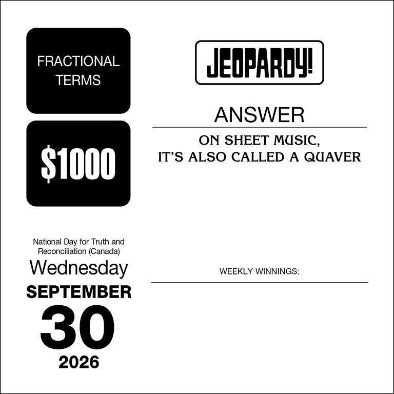 Jeopardy!® 2026 Page-A-Day Calendar