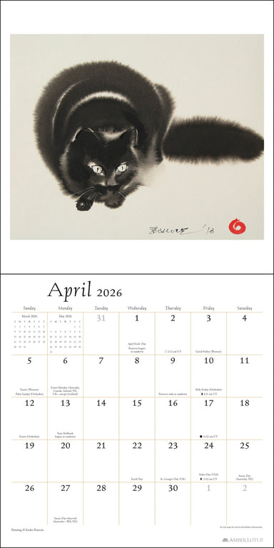The Artful Cat 2026 Wall Calendar