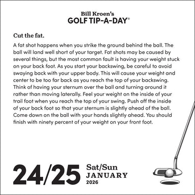 Bill Kroen's 2026 Golf-Tip-a-Day Calendar