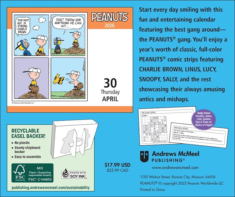 Peanuts® 2026 Day-to-Day Calendar