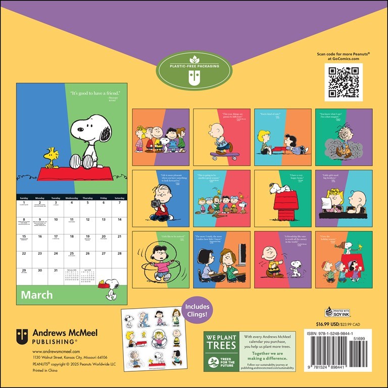 Peanuts® 2026 Wall Calendar