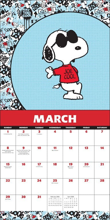 Snoopy 2026 Wall Calendar