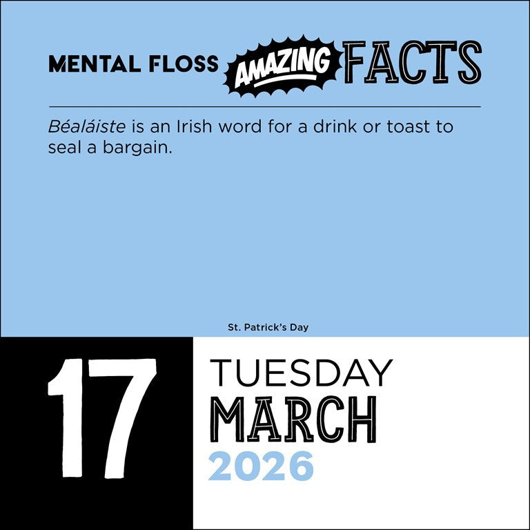 Amazing Facts From Mental Floss 2026 Day-to-Day Calendar