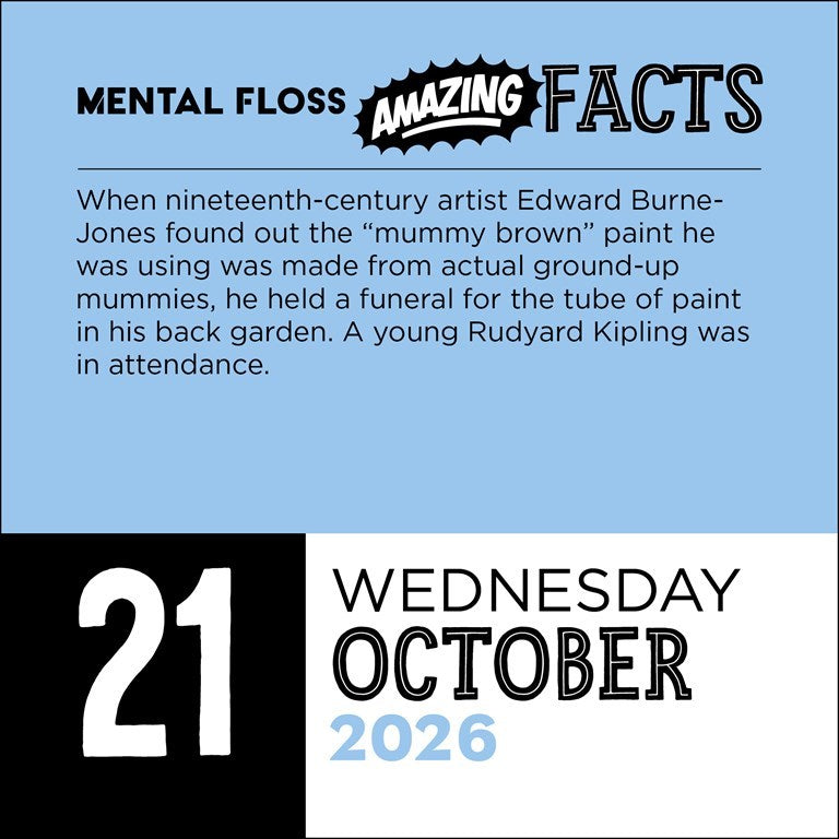 Amazing Facts From Mental Floss 2026 Day-to-Day Calendar