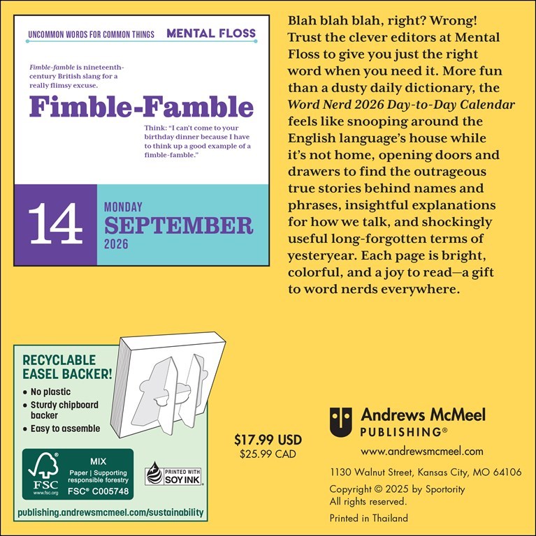 Word Nerd 2026 Day-to-Day Calendar