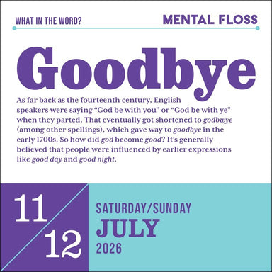 Word Nerd 2026 Day-to-Day Calendar