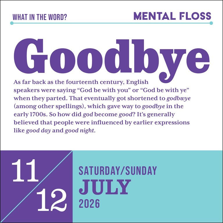 Word Nerd 2026 Day-to-Day Calendar