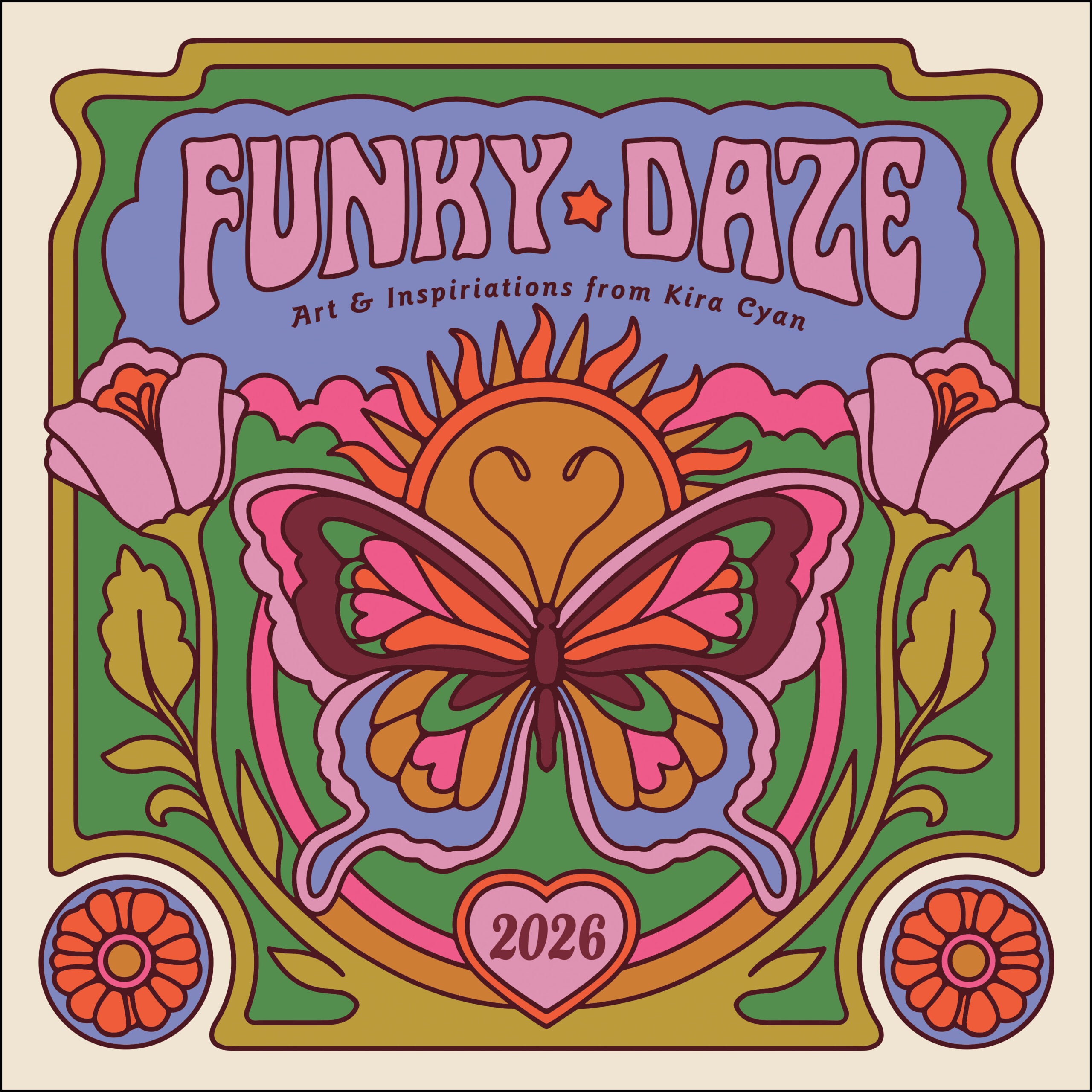 Funky Daze by Kira Cyan 2026 Wall Calendar