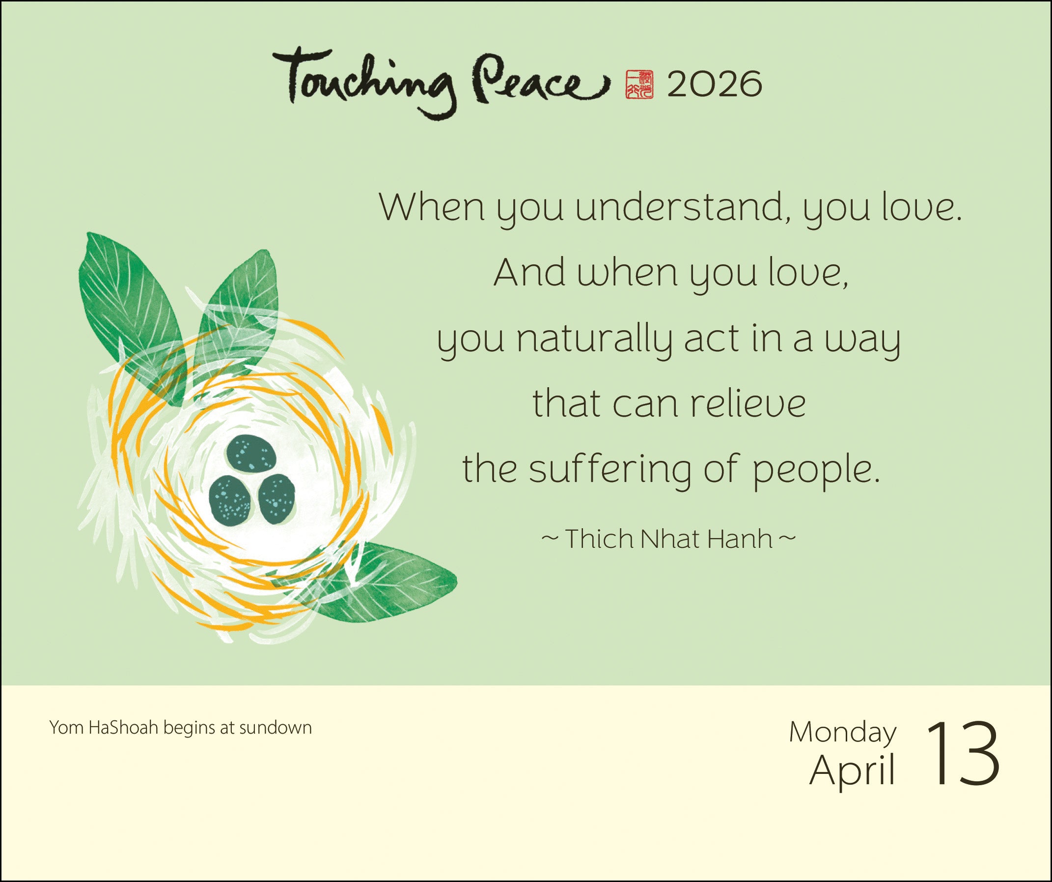 Thich Nhat Hanh 365 Page A Day 2026 Calendar