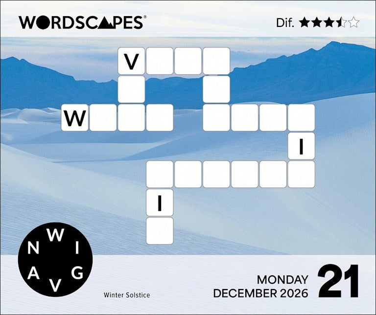 Wordscapes® Puzzle Fun 2026 Day-to-Day Calendar