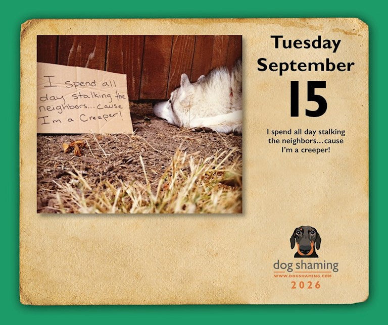 Dog Shaming 2026 Page-A-Day Calendar
