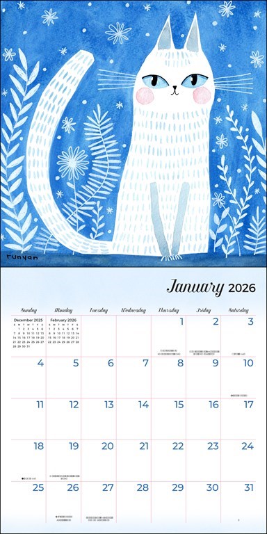 Feline 2026 Wall Calendar