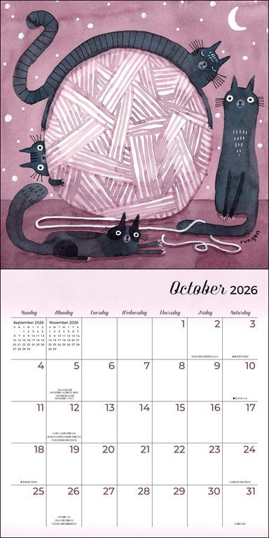 Feline 2026 Wall Calendar