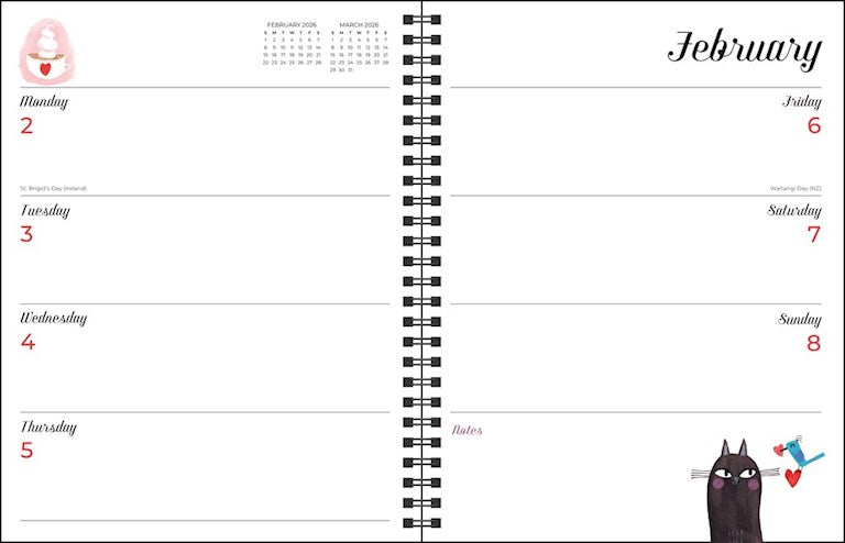 Feline 12-Month 2026 Engagement Calendar