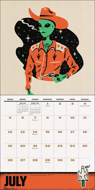 Weird, Weird West 2026 Wall Calendar