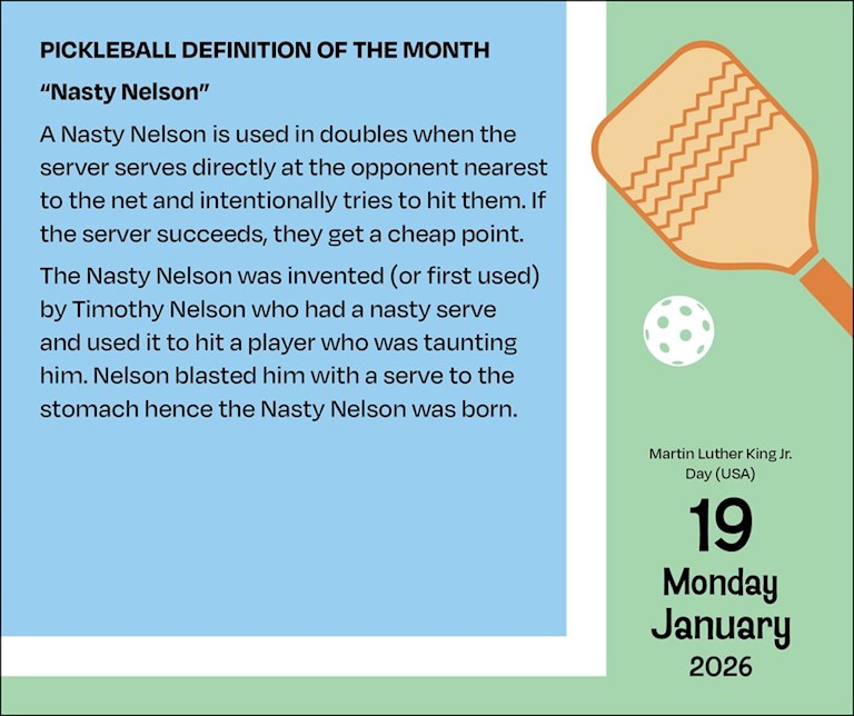 The Lighter Side of Pickleball 2026 Day-to-Day Calendar
