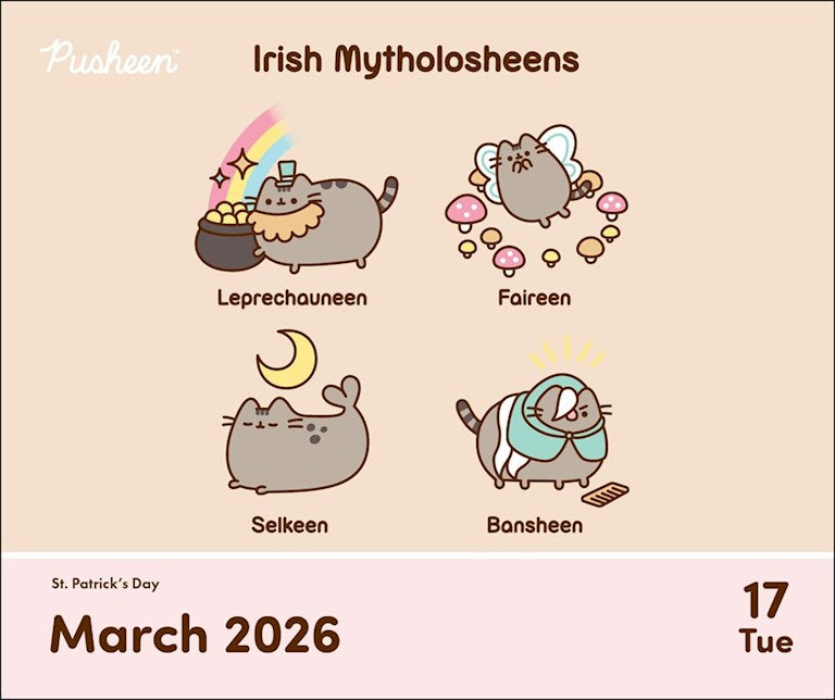 Pusheen 2026 Day-to-Day Calendar