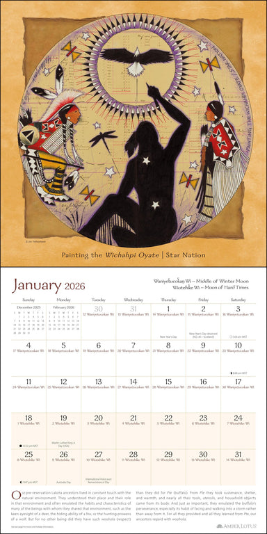 The Lakota Way 2026 Wall Calendar