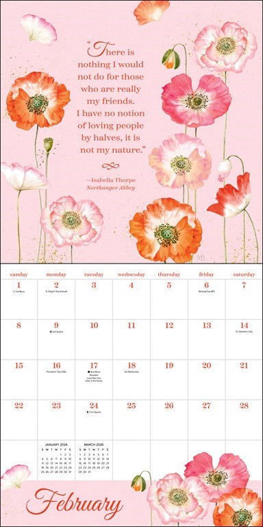 The Quotable Jane Austen 2026 Wall Calendar