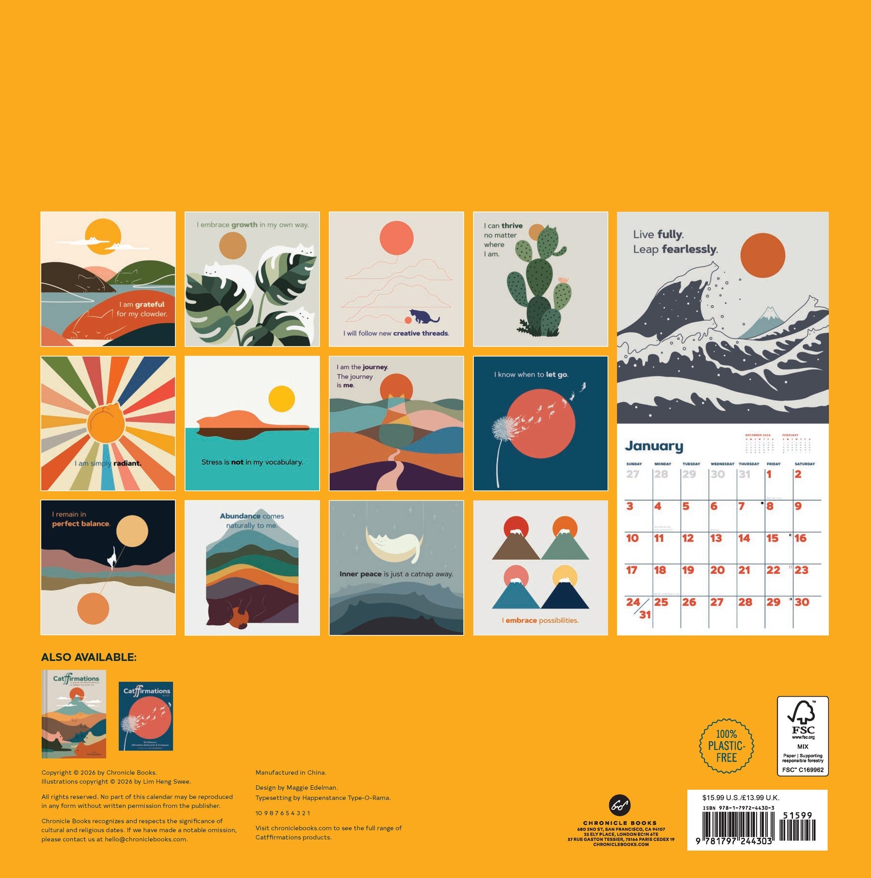 CRN Catffirmations 2027 Wall Calendar