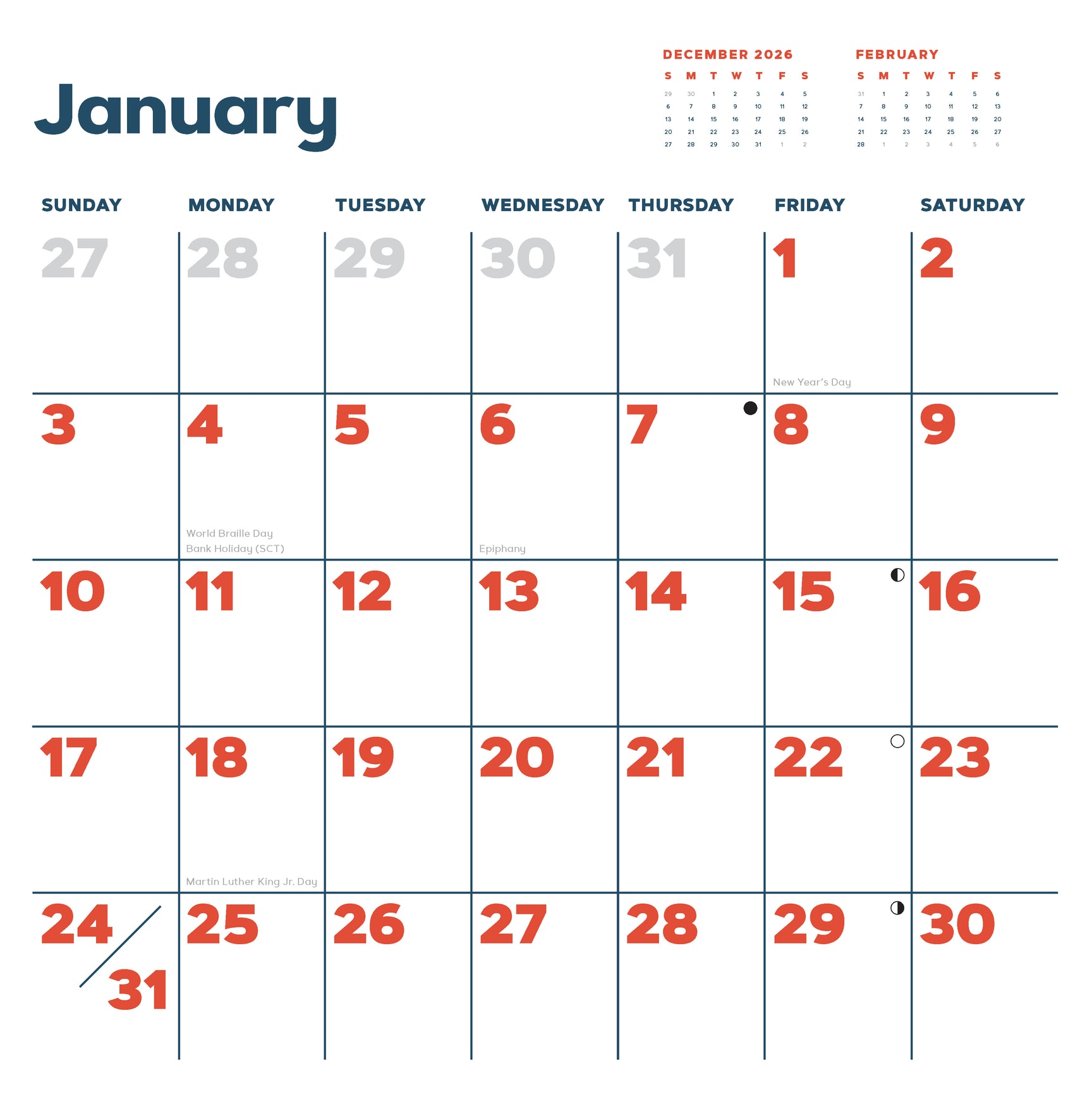 CRN Catffirmations 2027 Wall Calendar