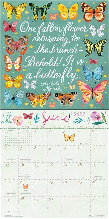 Katie Daisy Hello Wildflower 2027 Wall Calendar