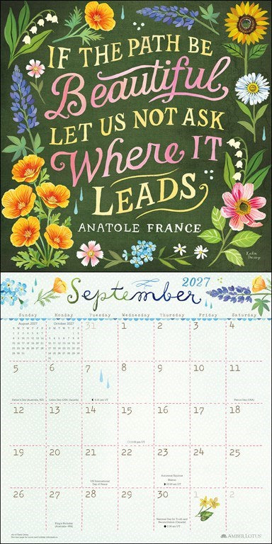 Katie Daisy Hello Wildflower 2027 Wall Calendar