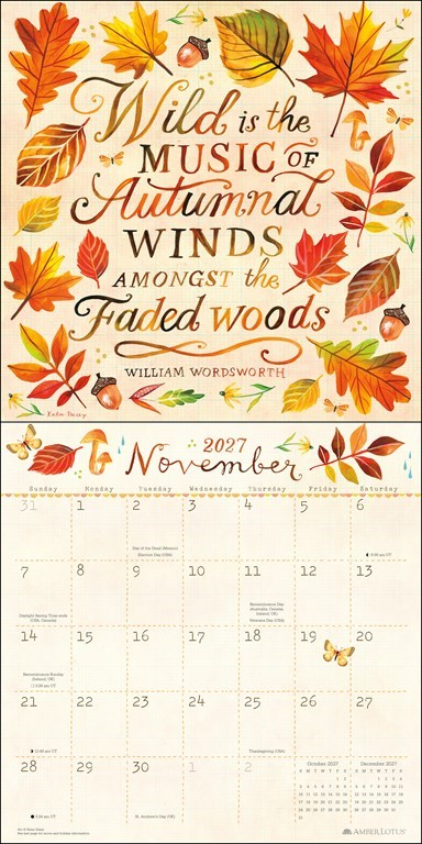 Katie Daisy Hello Wildflower 2027 Wall Calendar