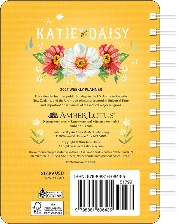 AL Katie Daisy 2027 Weekly Planner Calendar
