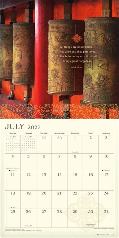Meditation 2027 Wall Calendar