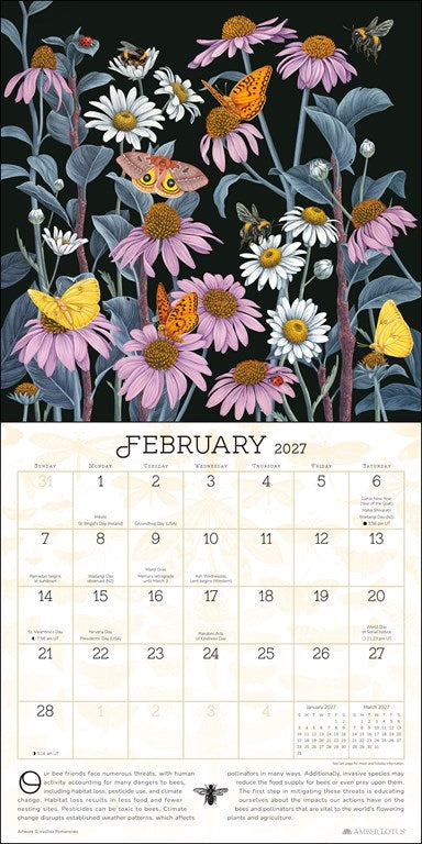 Praise for the Pollinators 2027 Wall Calendar
