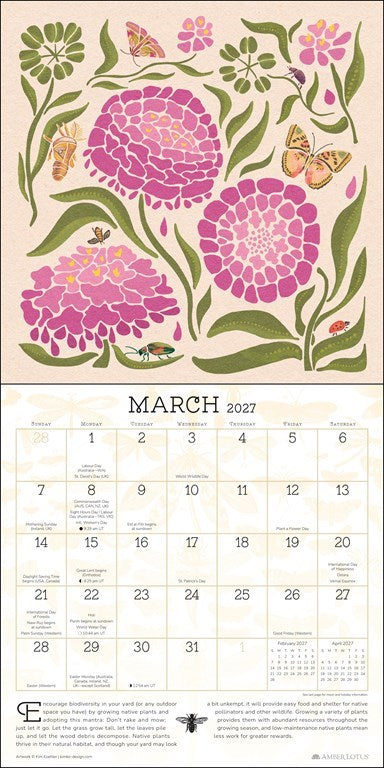 Praise for the Pollinators 2027 Wall Calendar