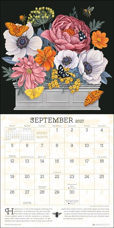 Praise for the Pollinators 2027 Wall Calendar