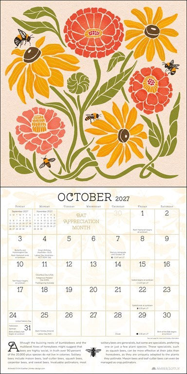 Praise for the Pollinators 2027 Wall Calendar