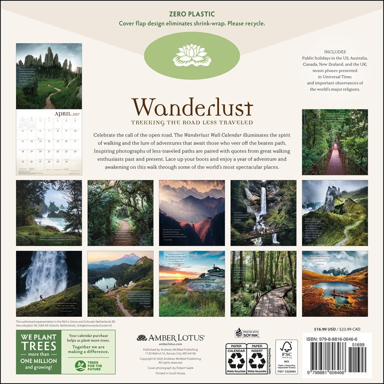 AL Wanderlust 2027 Wall Calendar