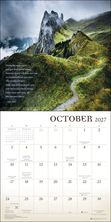 AL Wanderlust 2027 Wall Calendar
