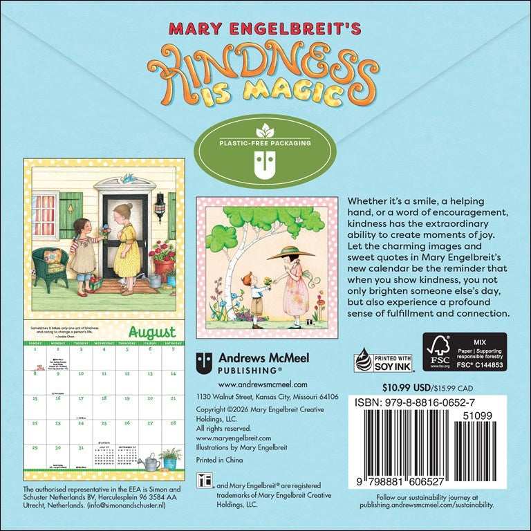 Mary Engelbreit’s Kindness is Magic 2027 Mini Wall Calendar
