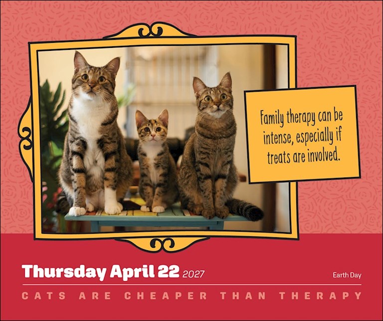 Cats Are Cheaper Than Therapy 2027 Day-to-Day Calendar