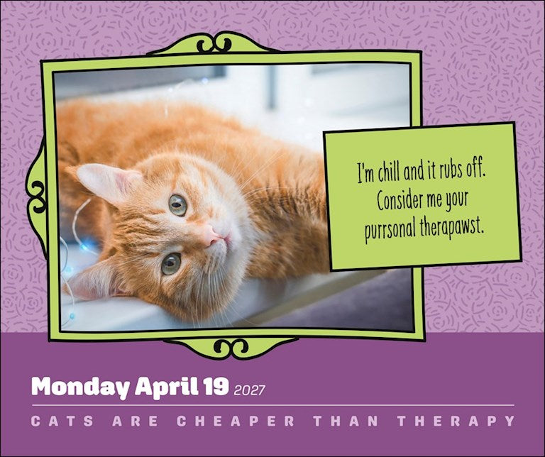 Cats Are Cheaper Than Therapy 2027 Day-to-Day Calendar